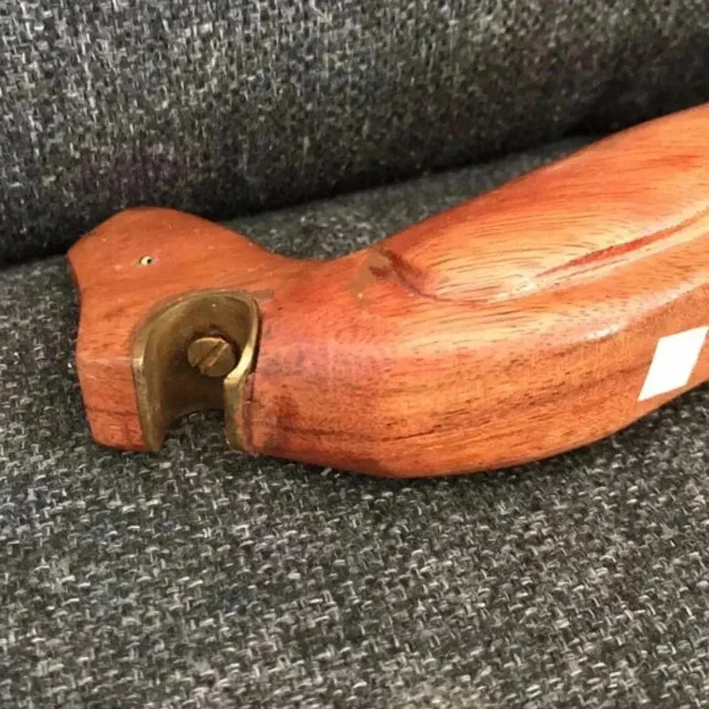 Vintage Hand Carved Wood Mid Century Bird Bottle Opener